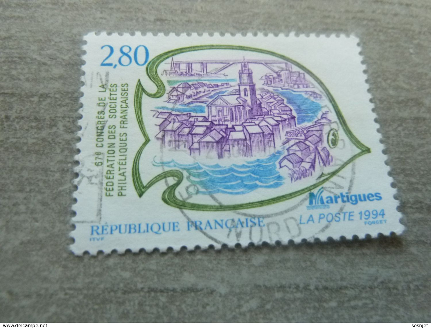 Martigues - Fédération Des Sociétés Philatéliques - 2f.80 - Yt 2885 - Multicolore - Oblitéré - Année 1994 - - Oblitérés