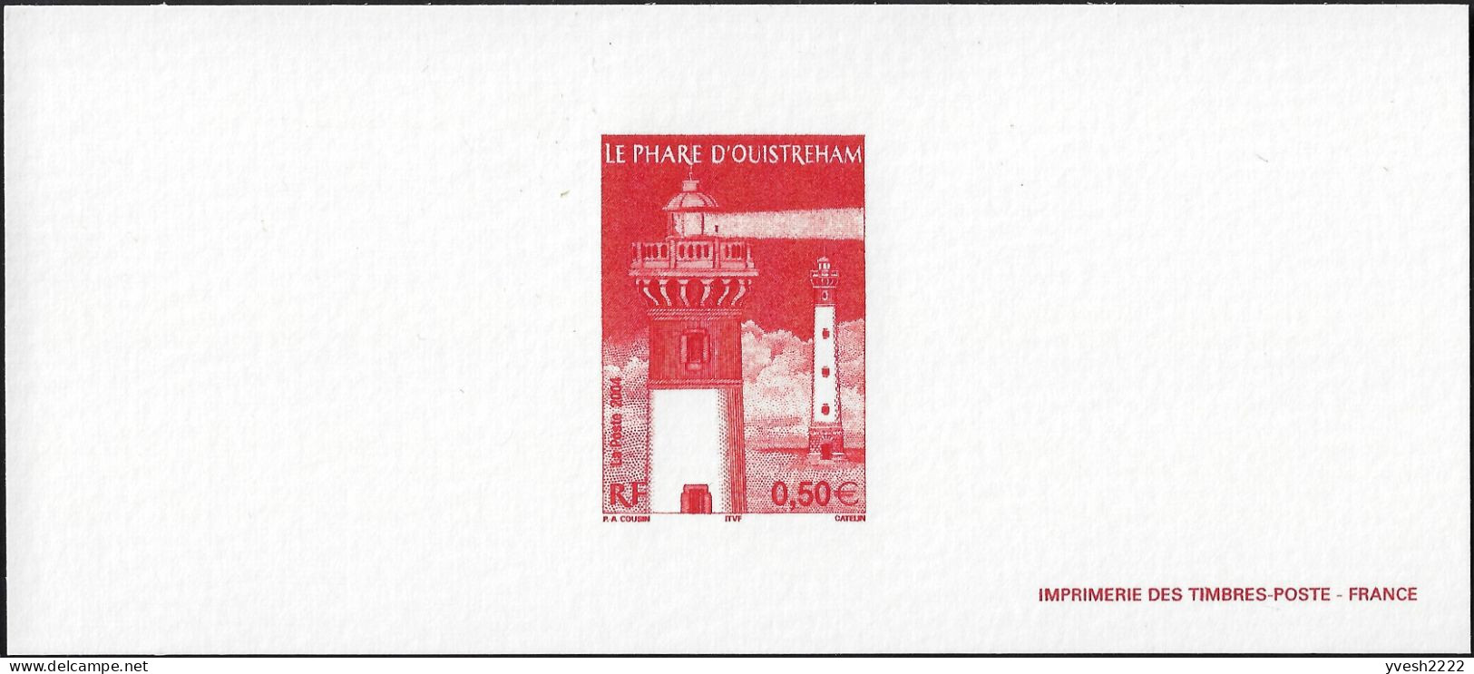 France 2004-2005 Y&T 3715, Feuillet De Luxe, Carte Maximum, Oblitération 1er Jour. Phare D'Ouistreham - Lighthouses