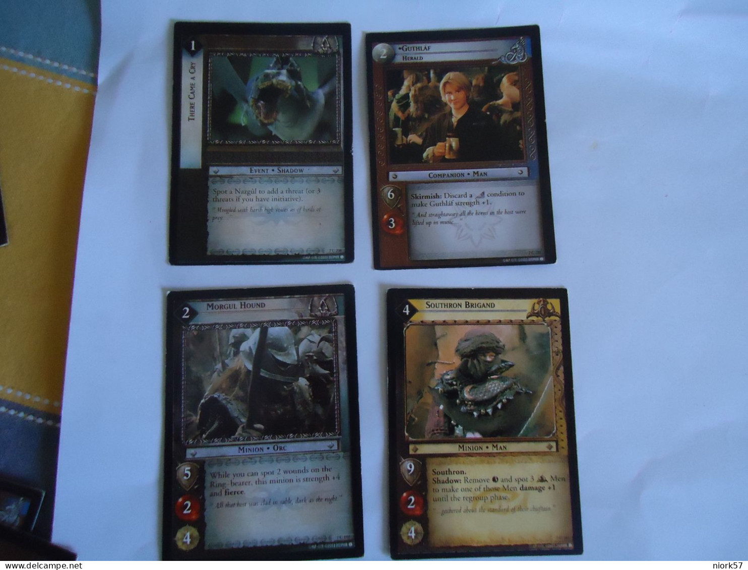 TRADING CARDS CINEMA   THE LORD OF THE RINGS 4 CARDS - Lord Of The Rings