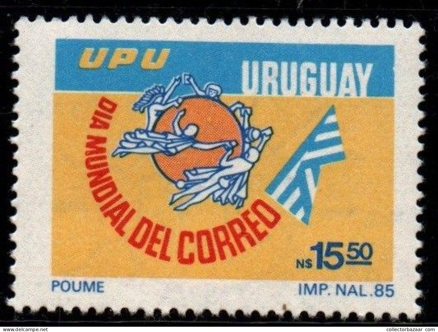 1986 Uruguay UPU Day  #1187 ** MNH - Uruguay
