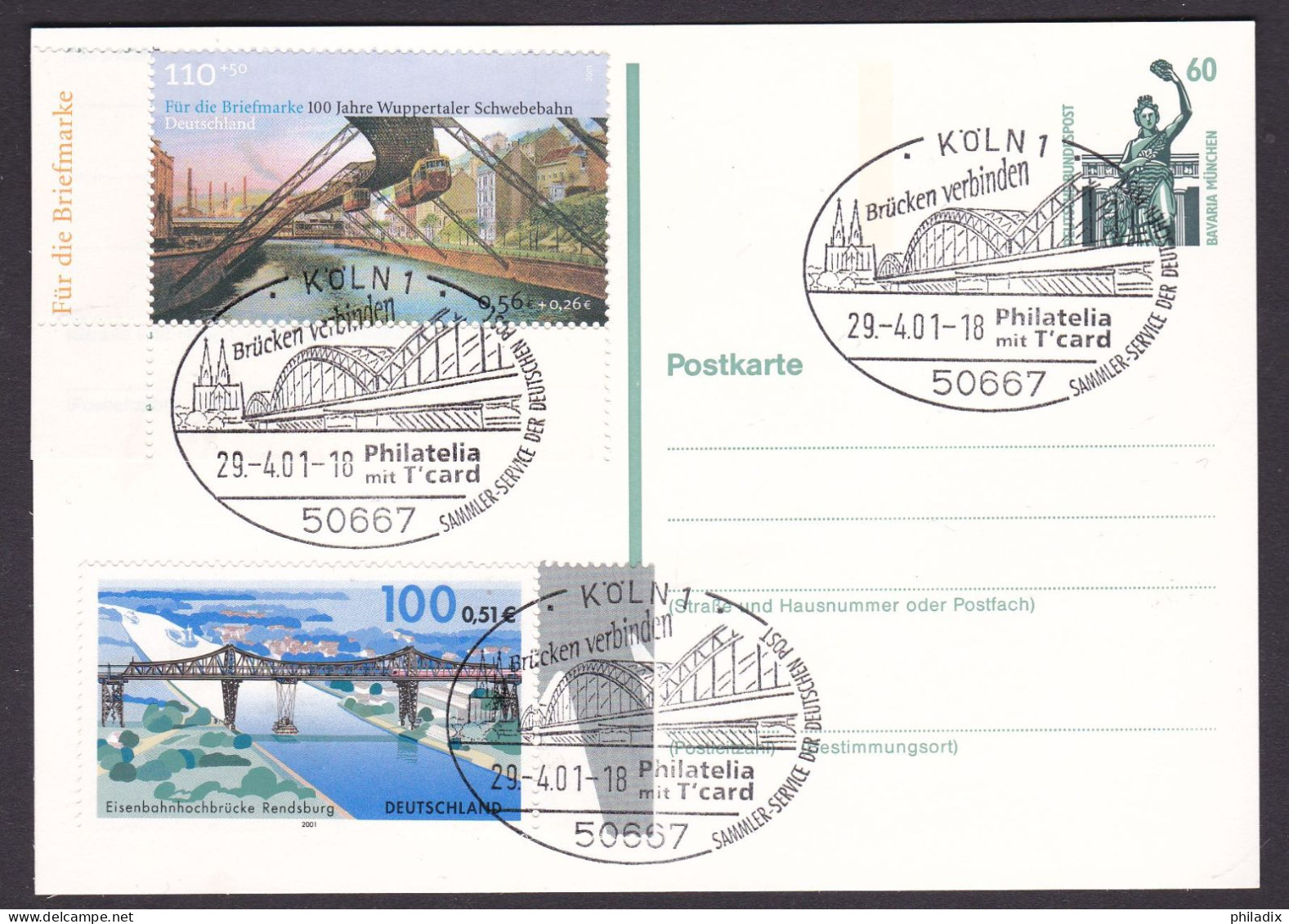 # BRD Postkarte 1989 Sehenswürdigkeiten Mit Zusatzfrankatur Und Sonderstempel (PGB-3) - Cartoline - Usati