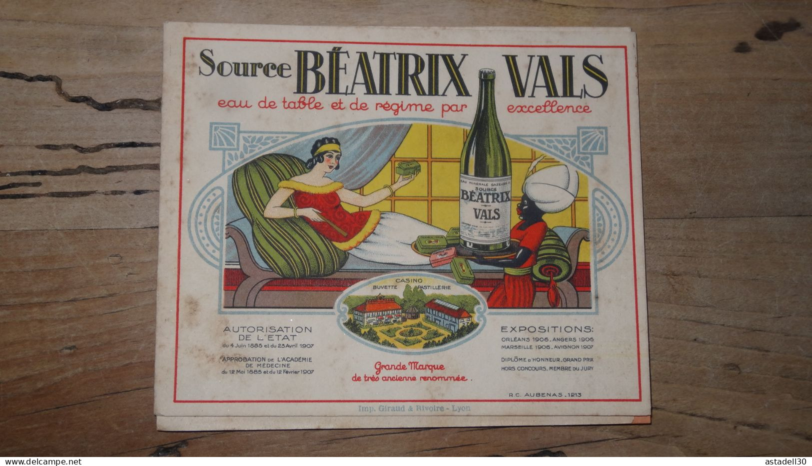 ARDECHE , Dépliant Publicitaire BEATRIX VALS ....... Caisse-27 - Alimentos