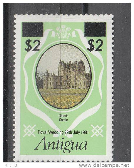 Antigua   -   1984. Glamis Castle. Sovrastampato .High Value Of The Set, MNH,  Rare - Castelli