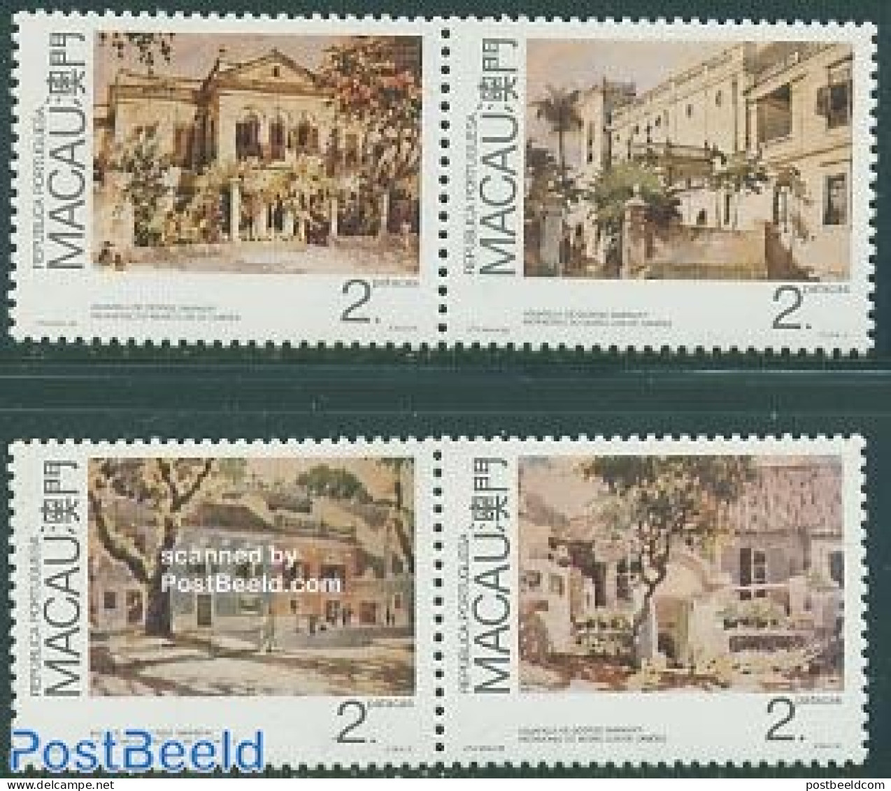 Macao 1989 Paintings 4v, Mint NH, Art - Architecture - Paintings - Unused Stamps