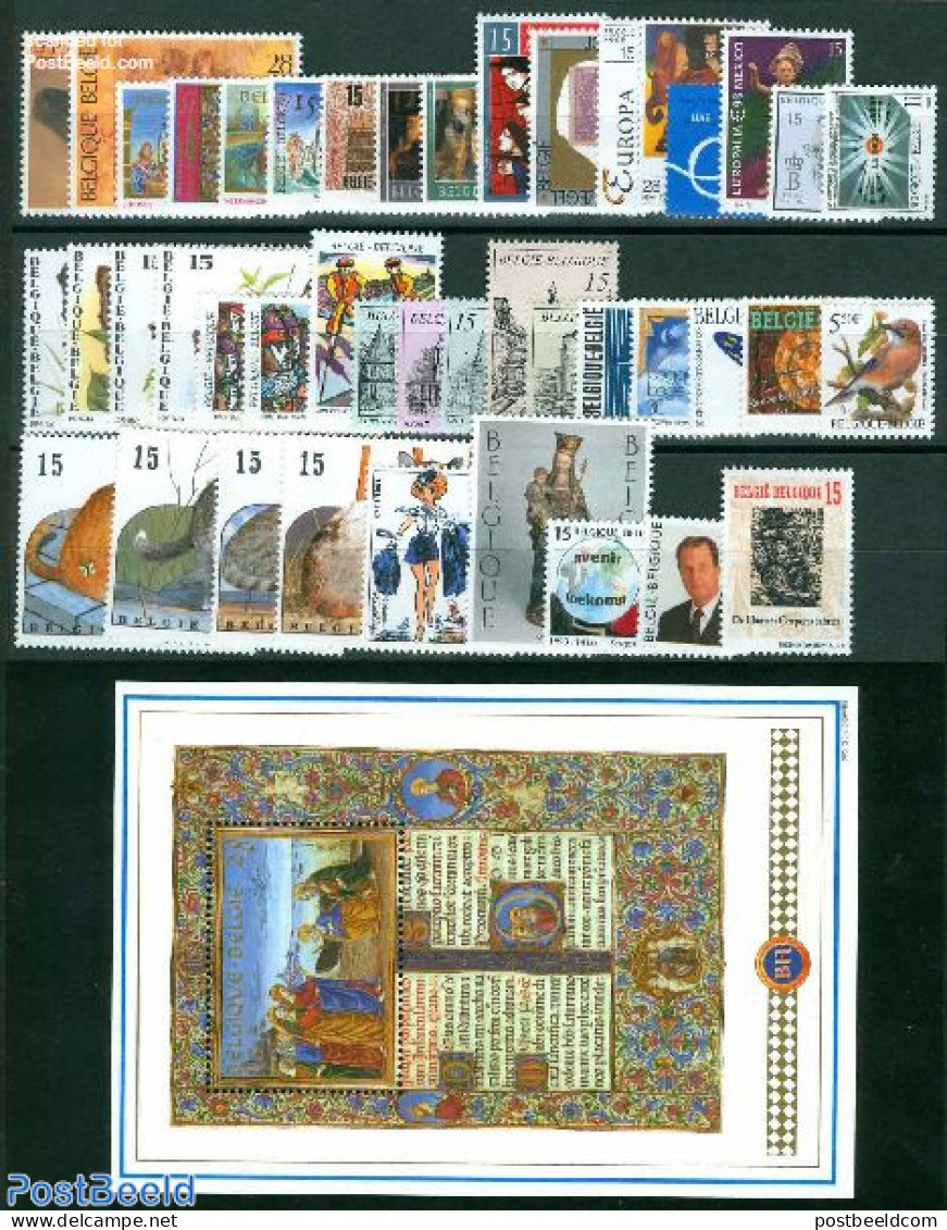 Belgium 1993 Yearset 1993, Complete, 43v + 1 S/s, Mint NH, Various - Yearsets (by Country) - Unused Stamps