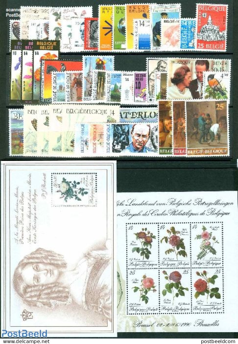 Belgium 1990 Yearset 1990, Complete, 42v + 2 S/s, Mint NH, Various - Yearsets (by Country) - Unused Stamps