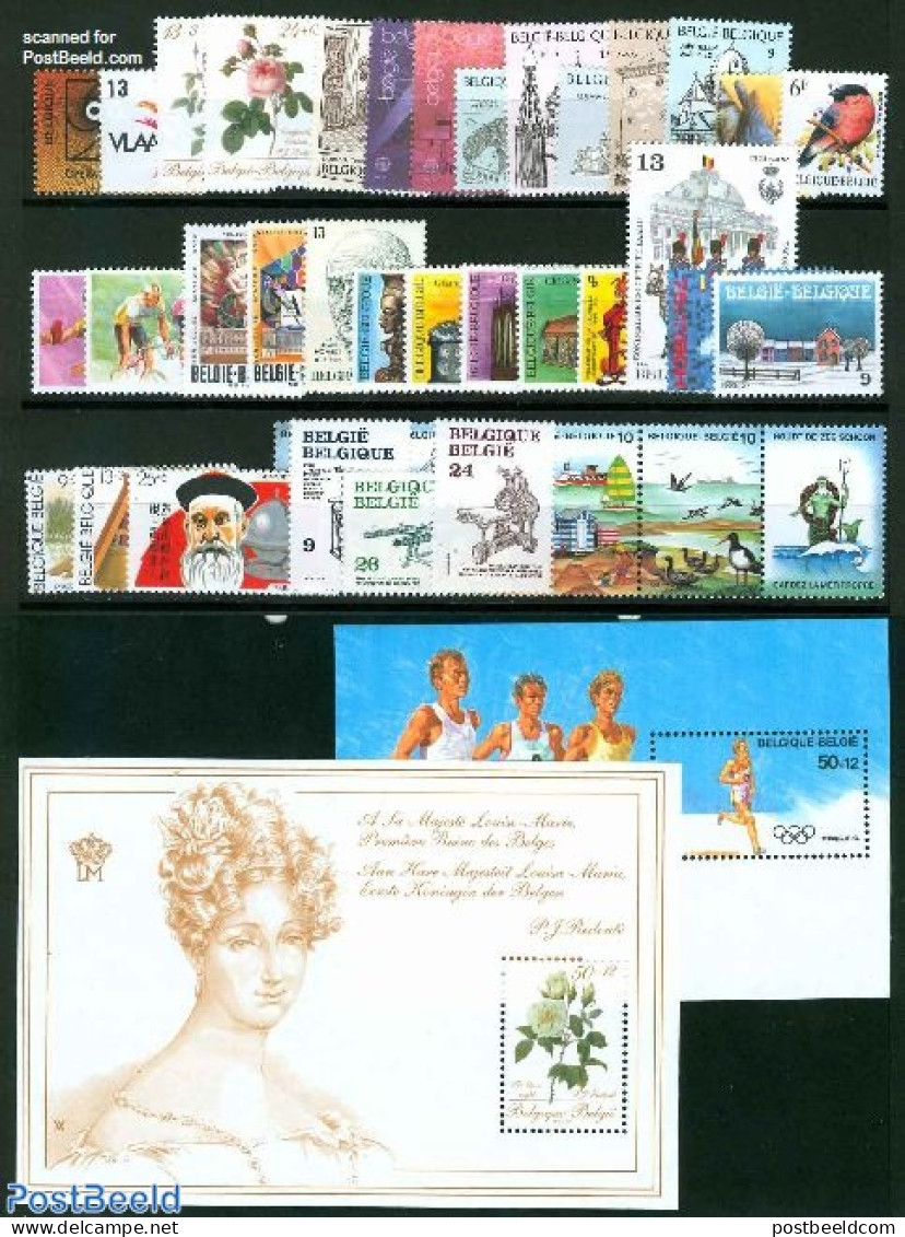 Belgium 1988 Yearset 1988, Complete, 37v + 2 S/s, Mint NH, Various - Yearsets (by Country) - Unused Stamps