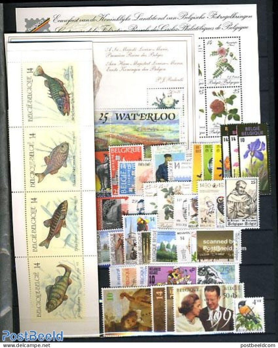 Belgium 1990 Yearset 1990 (38v+2s/s+1bklt), Mint NH, Various - Yearsets (by Country) - Unused Stamps