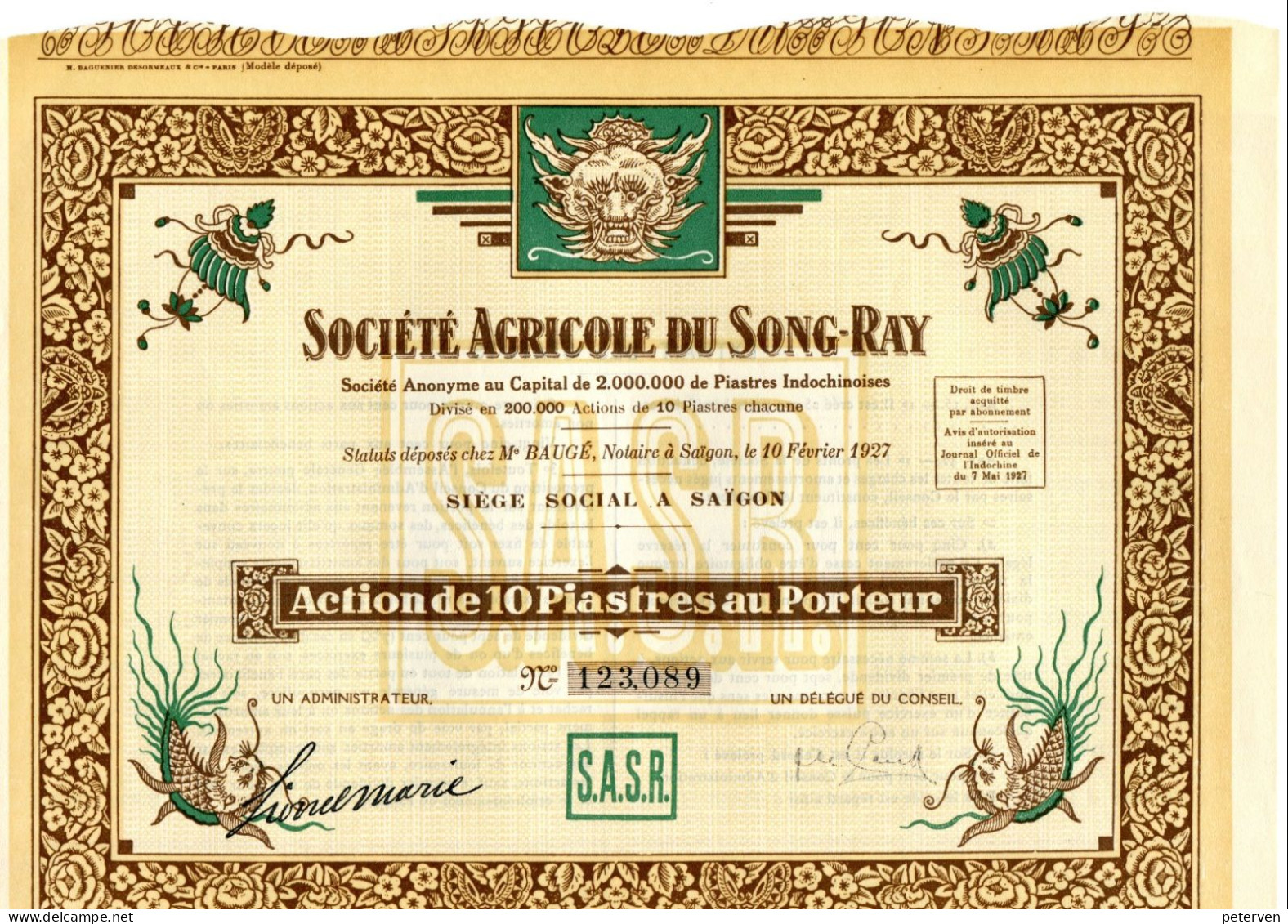 Société AGRICOLE Du SONG-RAY - Asien