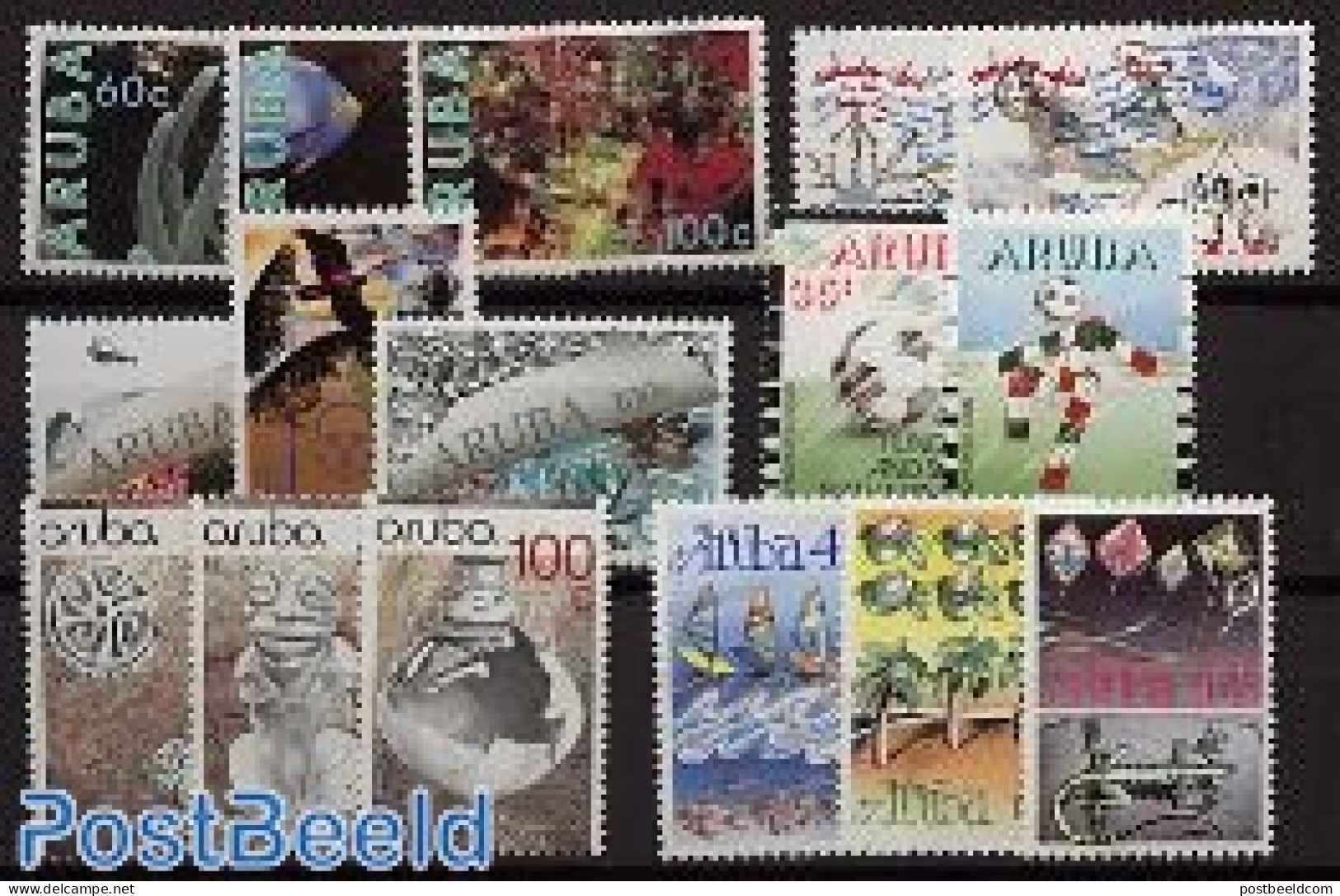 Aruba 1990 Yearset 1990 (16v), Mint NH, Various - Yearsets (by Country) - Non Classificati
