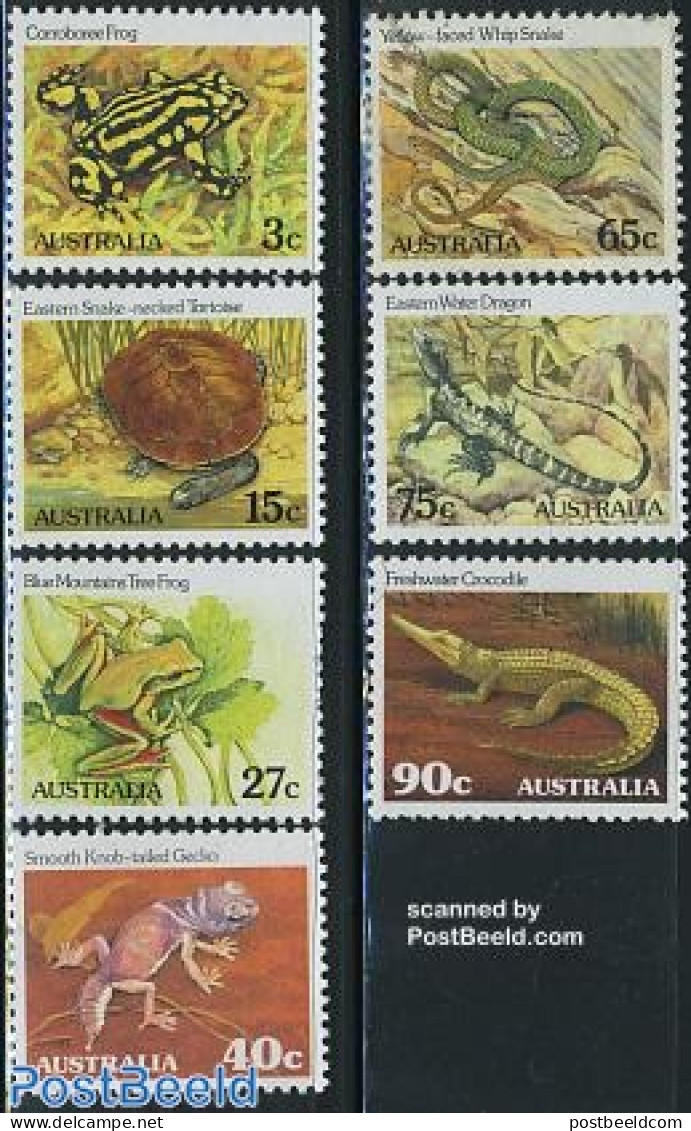 Australia 1982 Reptiles 7v, Mint NH, Nature - Crocodiles - Frogs & Toads - Reptiles - Turtles - Ungebraucht