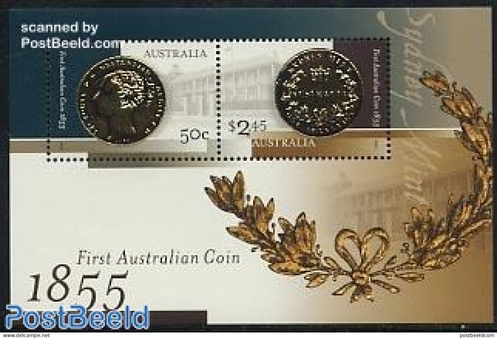 Australia 2005 First Australian Coin S/s, Mint NH, Various - Money On Stamps - Ongebruikt