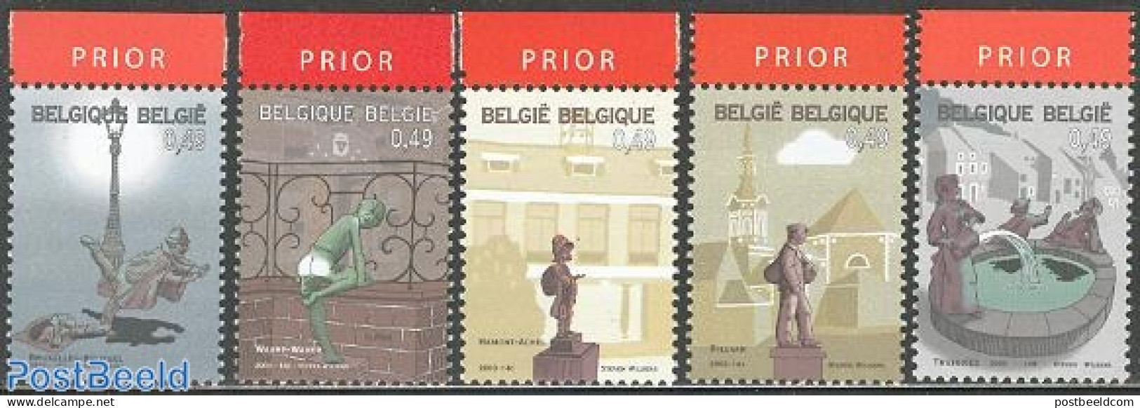 Belgium 2003 Tourism 5v+tabs, Mint NH, Various - Tourism - Art - Sculpture - Unused Stamps