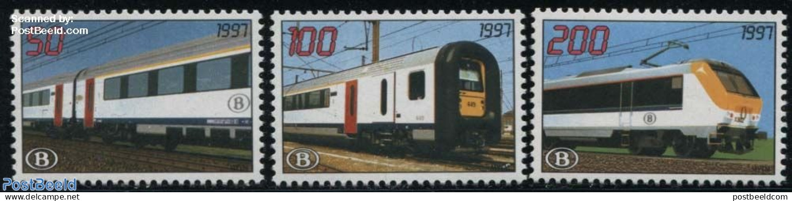 Belgium 1997 Modern Railways 3v, Mint NH, Transport - Railways - Neufs