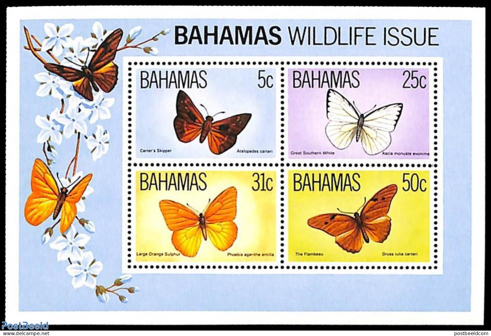 Bahamas 1983 Butterflies S/s, Mint NH, Nature - Butterflies - Altri & Non Classificati