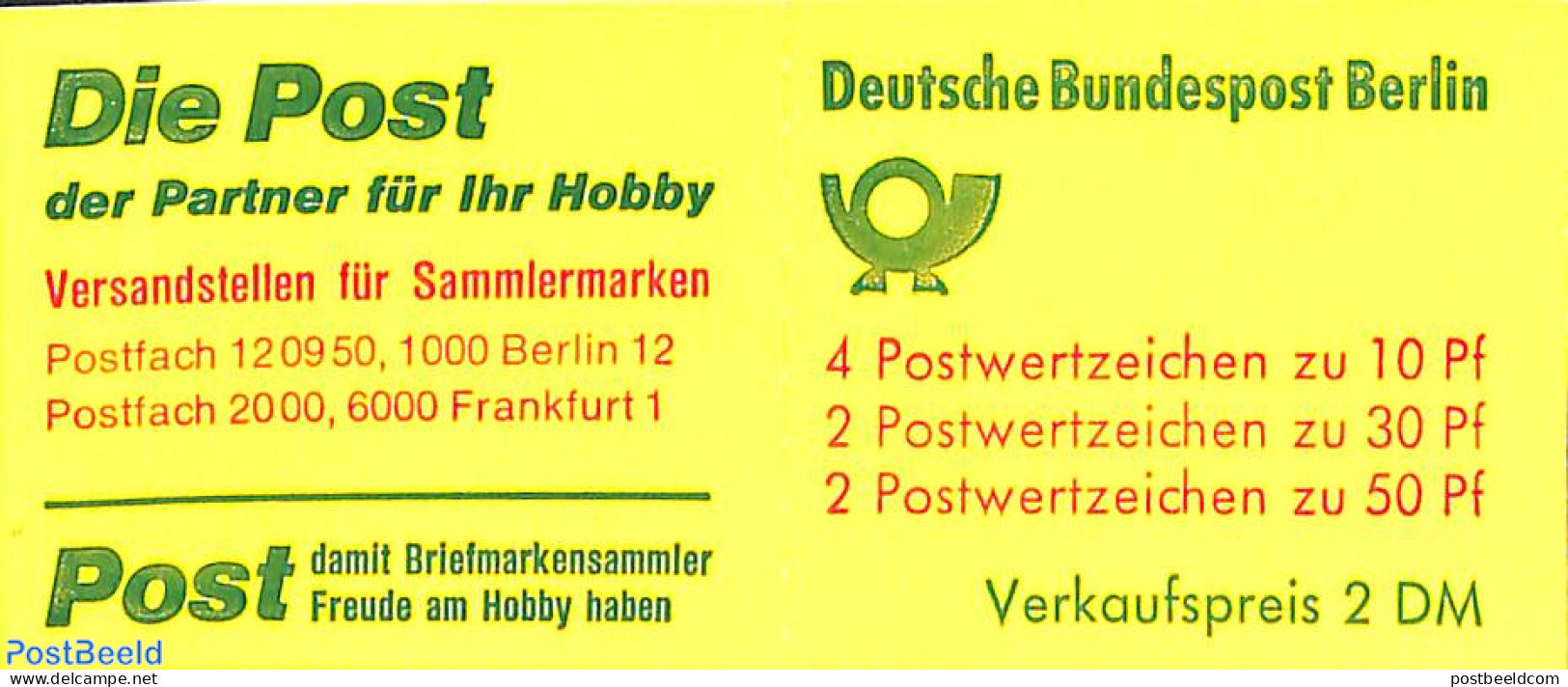 Germany, Berlin 1977 Castles Booklet (Durch Das Eigene Telefon), Mint NH, Stamp Booklets - Art - Castles & Fortificati.. - Unused Stamps