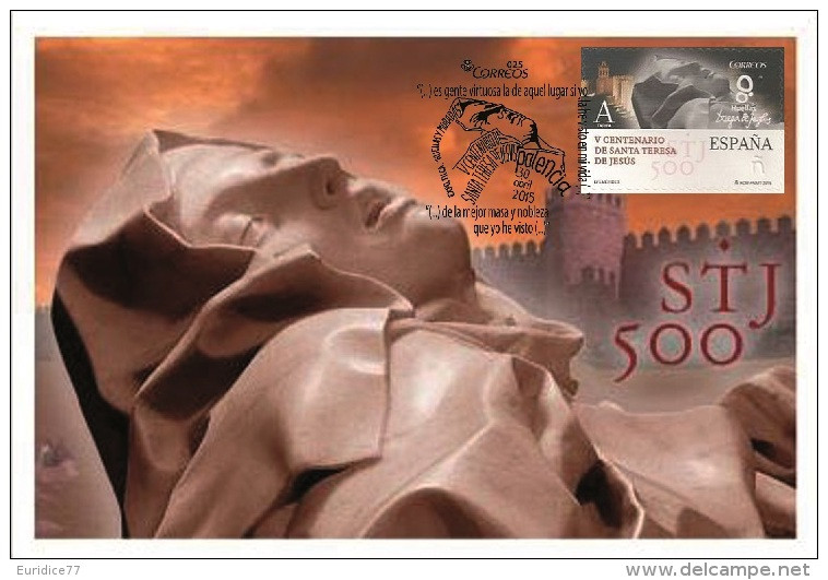 Spain 2015 - V Centenario Santa Teresa De Avila Maxicard Special Palencia - Cartes Maximum