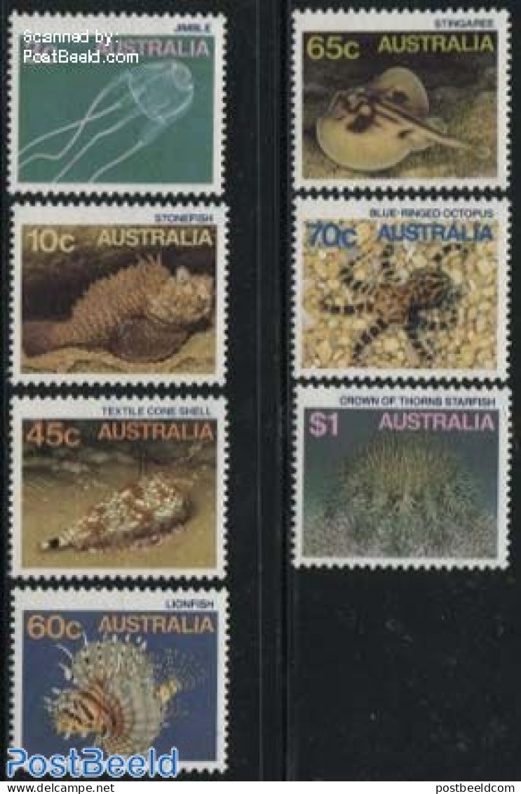 Australia 1986 Marine Life 7v, Mint NH, Nature - Fish - Shells & Crustaceans - Crabs And Lobsters - Unused Stamps