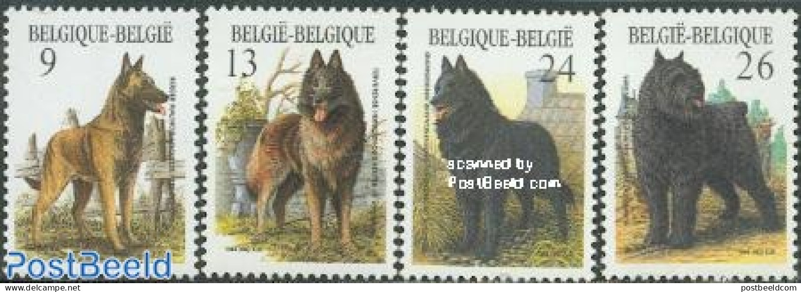 Belgium 1986 Dogs 4v, Mint NH, Nature - Dogs - Ongebruikt