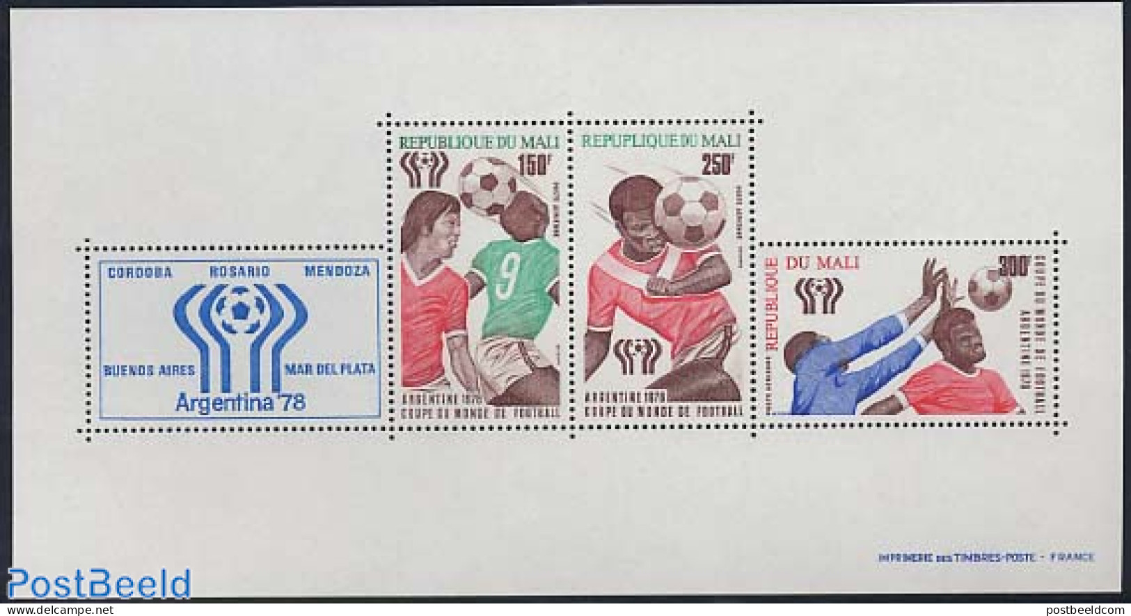 Mali 1978 World Cup Football S/s REPUPLIQUE Mistake, Mint NH, Sport - Various - Football - Errors, Misprints, Plate Fl.. - Oddities On Stamps