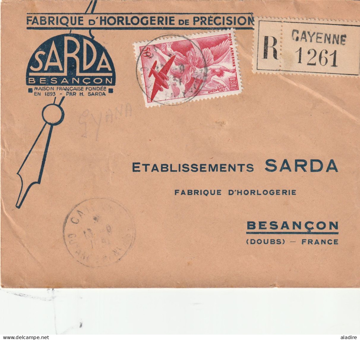 1844 - 1975 - petite collection de 13 lettres, cartes postales, entiers, enveloppes de GUYANE FRANCAISE (17 scans)