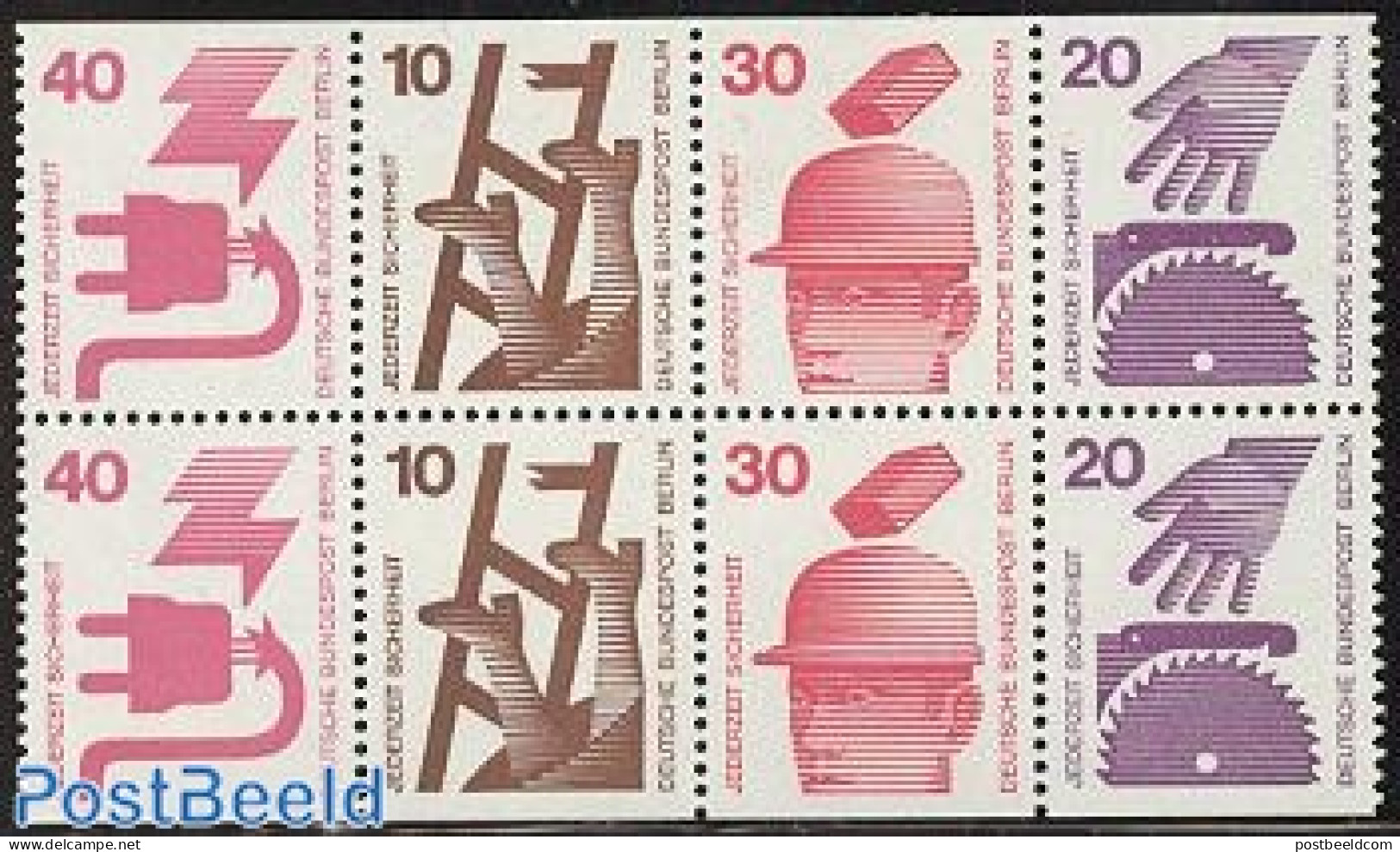 Germany, Berlin 1974 DEF. BOOKLET PANE, Mint NH - Unused Stamps