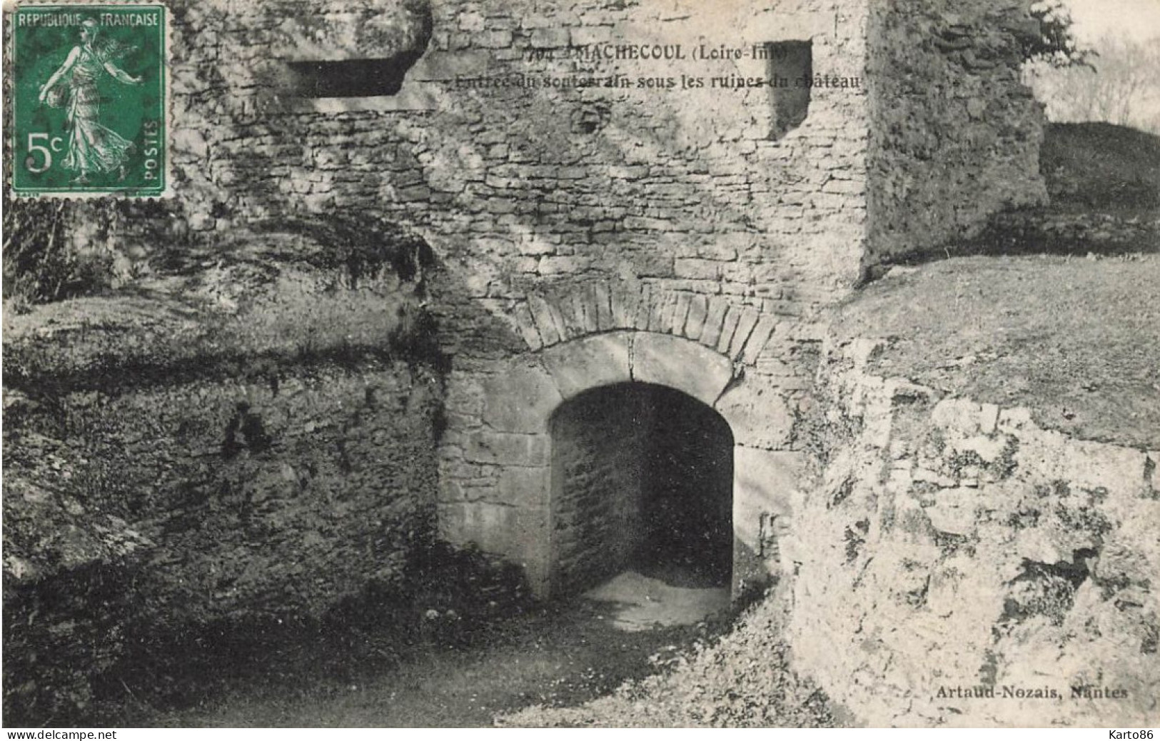 Machecoul * Entrée Du Souterrain Sous Les Ruines Du Château - Machecoul