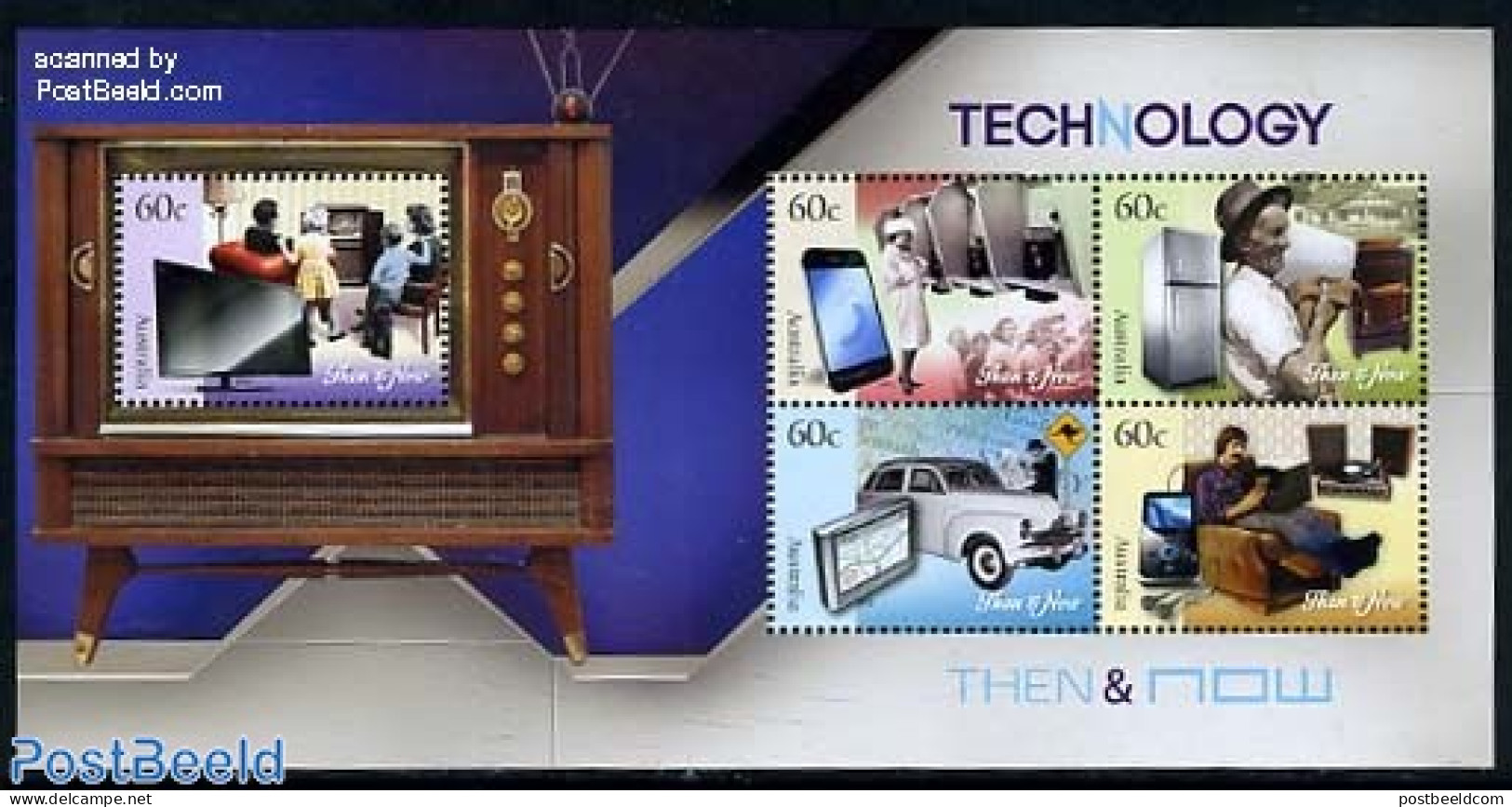 Australia 2012 Technology Then & Now S/s, Mint NH, Performance Art - Science - Transport - Various - Radio And Televis.. - Ungebraucht