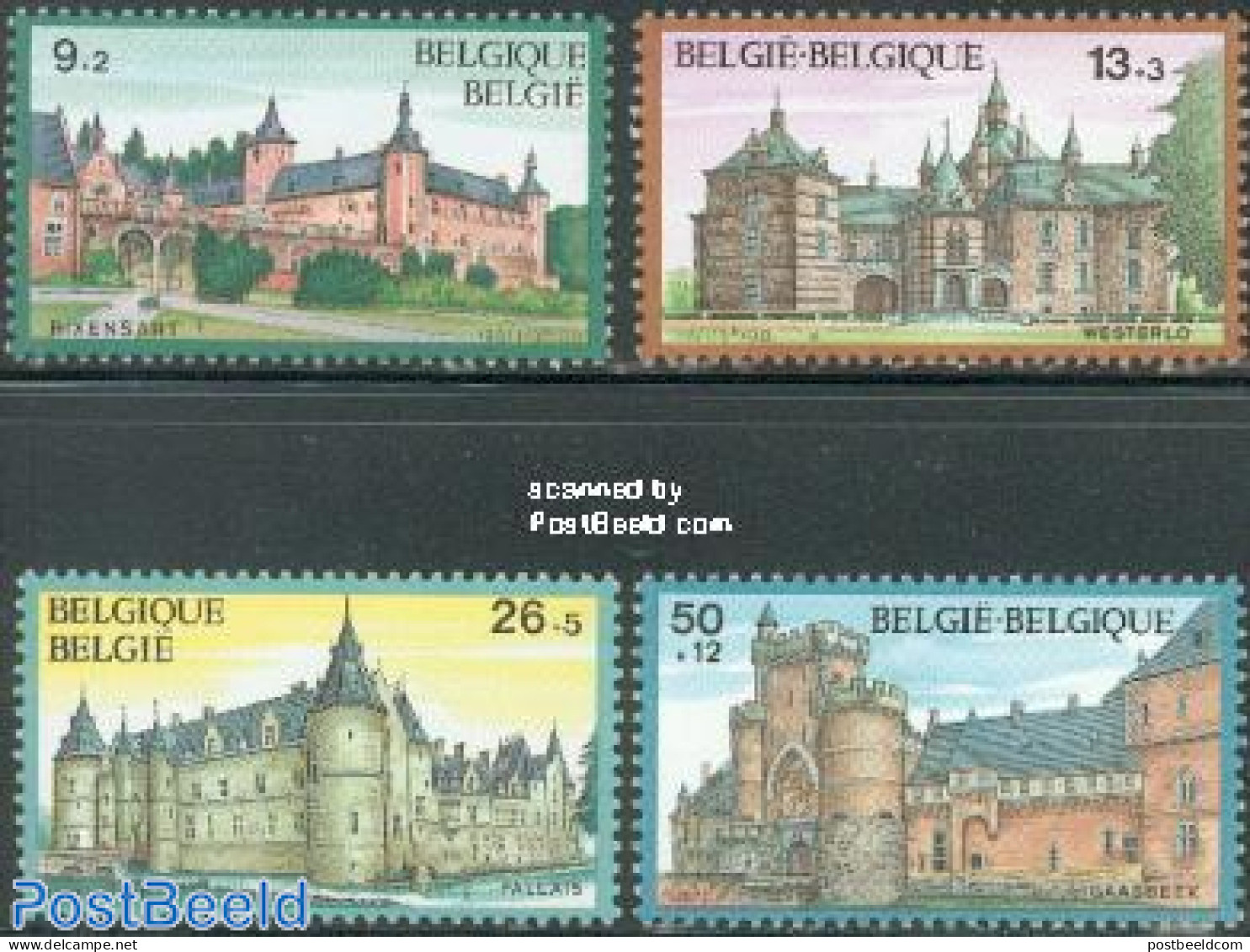 Belgium 1987 Solidarity, Castles 4v, Mint NH, Art - Castles & Fortifications - Unused Stamps