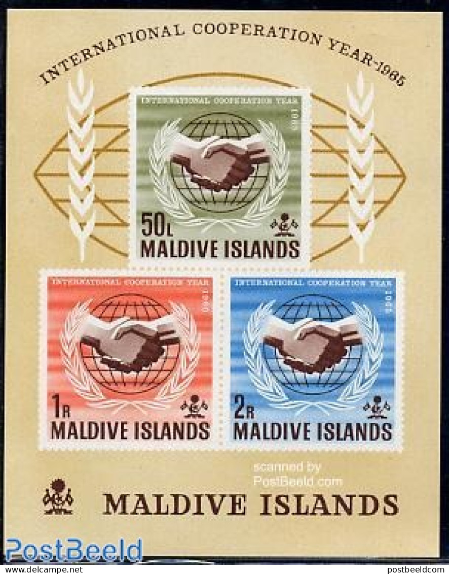 Maldives 1965 Int. Co-operation S/s, Mint NH, History - United Nations - Maldives (1965-...)