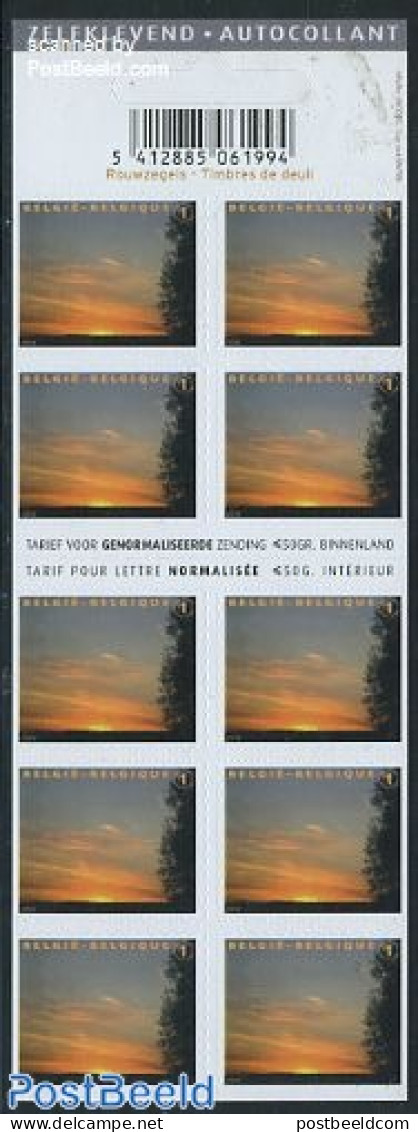 Belgium 2010 Mourning Stamps Booklet S-a, Mint NH, Stamp Booklets - Ungebraucht