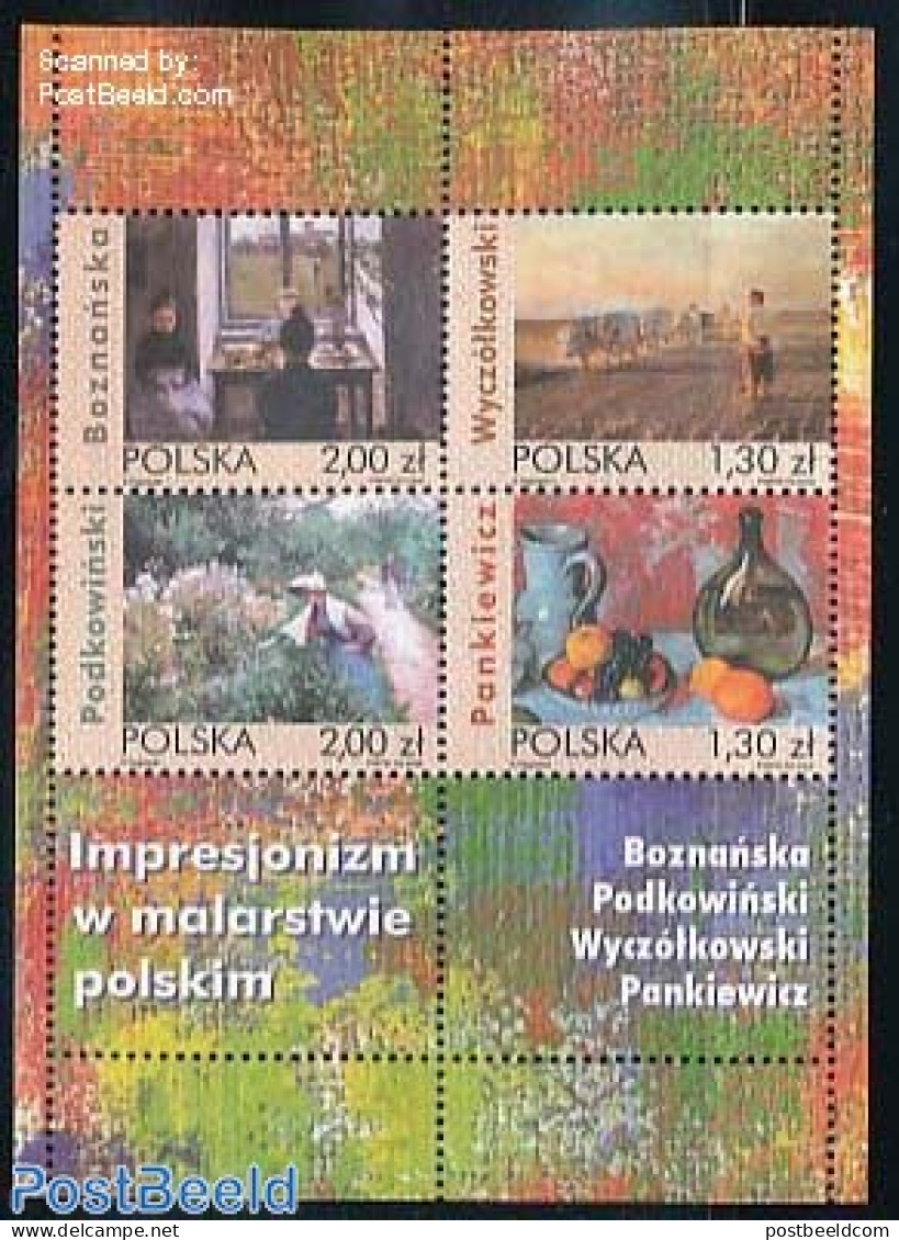 Poland 2005 Impressionism 4v M/s, Mint NH, Art - Modern Art (1850-present) - Paintings - Unused Stamps