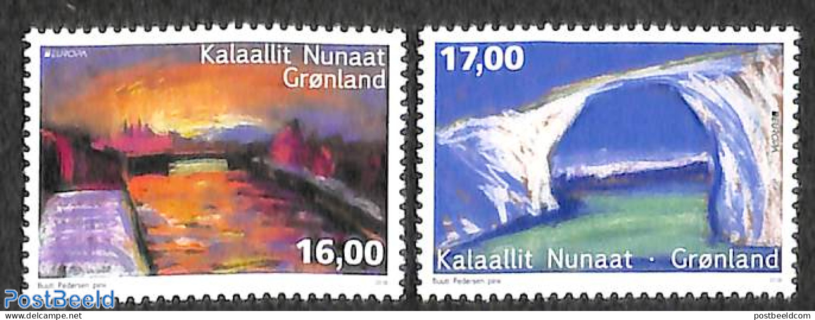 Greenland 2018 Europa, Bridges 2v, Mint NH, History - Europa (cept) - Art - Bridges And Tunnels - Neufs