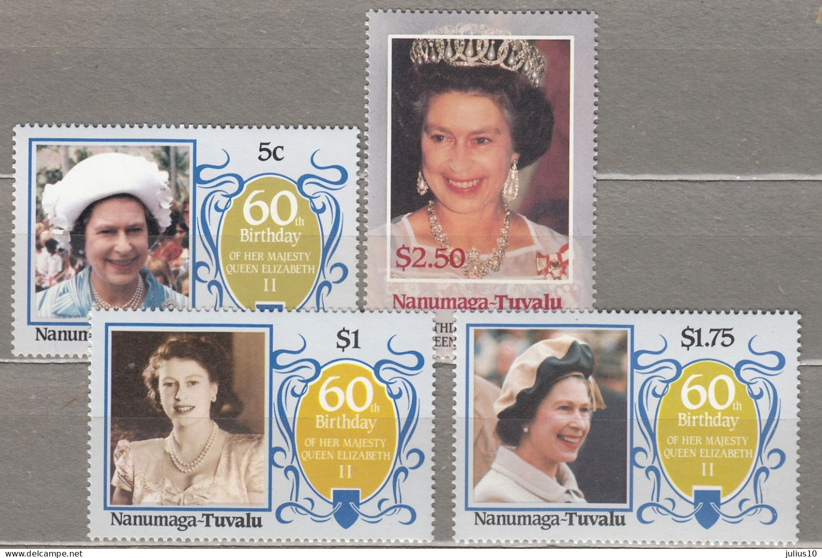 Nanumaga Tuvalu 1986 Queen Elizabeth II Mi 71-74 MNH(**) #34092 - Tuvalu (fr. Elliceinseln)