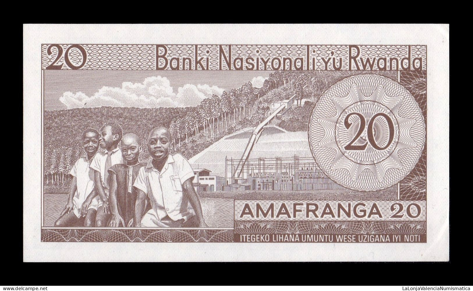 Ruanda Rwanda 20 Francs 1976 Pick 6e Sc Unc - Rwanda