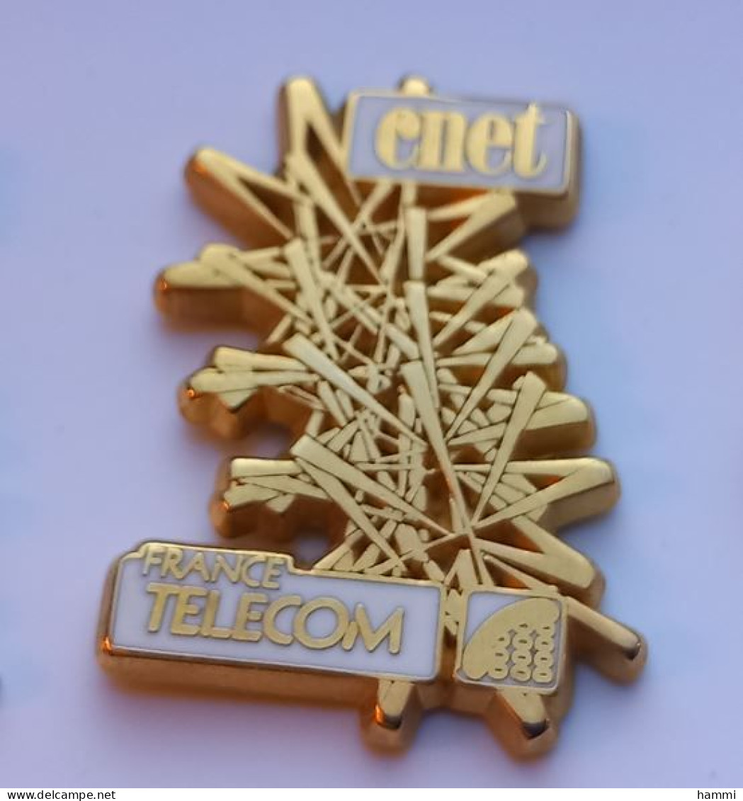 M152 Pin's France Telecom CNET BLANC Signé Arthus Bertrand Achat Immédiat - Arthus Bertrand