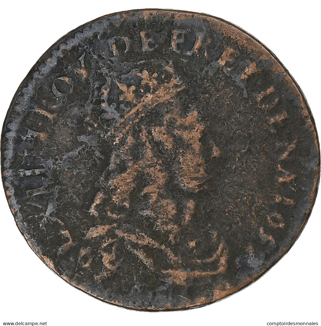 France, Louis XIV, Liard De France, 1657, Nîmes, Cuivre, TB - 1643-1715 Luis XIV El Rey Sol