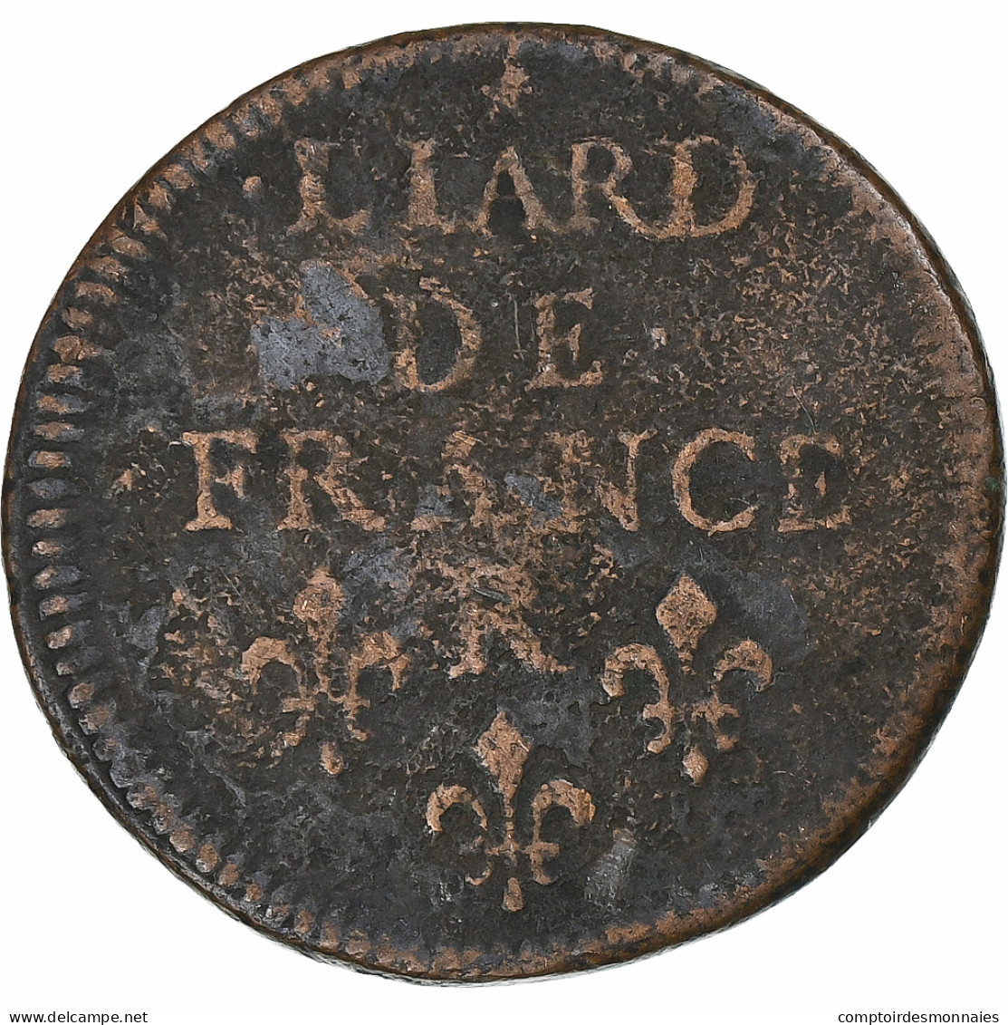 France, Louis XIV, Liard De France, 1657, Nîmes, Cuivre, TB - 1643-1715 Louis XIV Le Grand