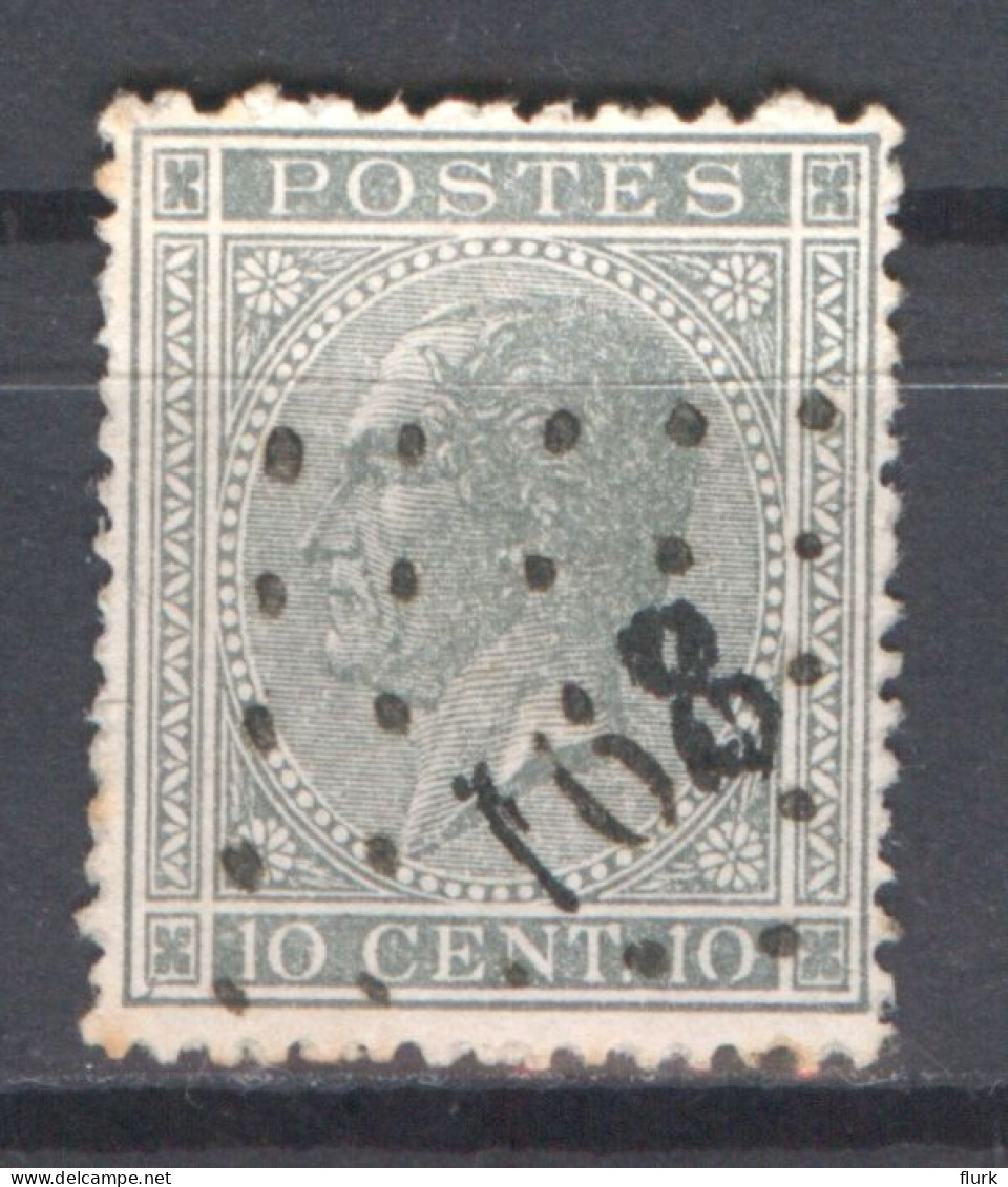 België OCB17 Gestempeld Pt168 Hansbeke COBA €20 - 1865-1866 Profiel Links