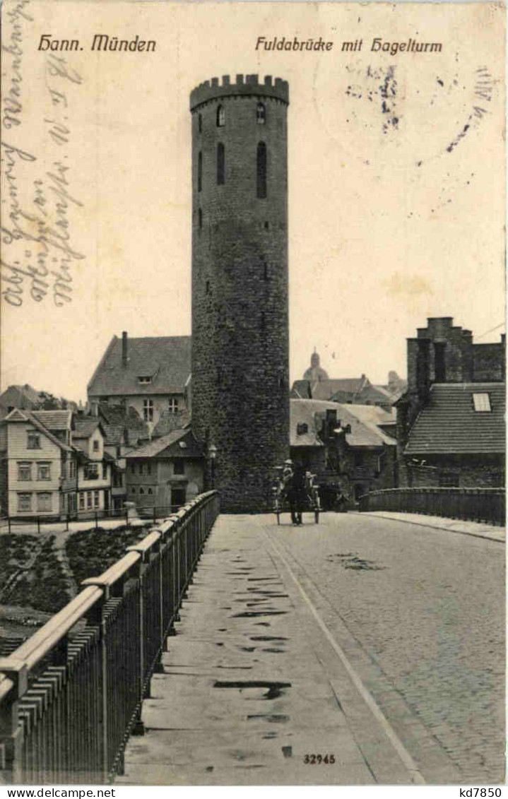 Hann. Münden - Fuldabrücke Mit Hagelturm - Hannoversch Muenden