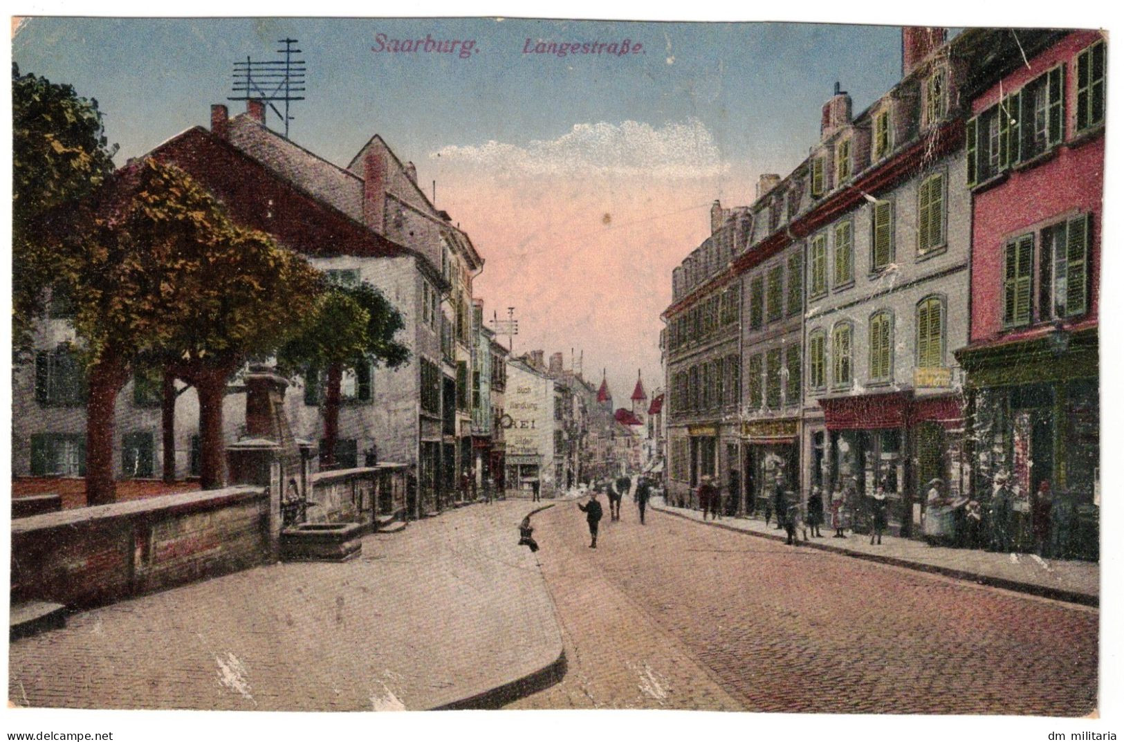 57 - BELLE CPA : SAARBURG - LANGESTAßE - FELDPOST - BEAU CACHET SAARBUR P.K. - WW1 - 1914 1918 - Sarrebourg