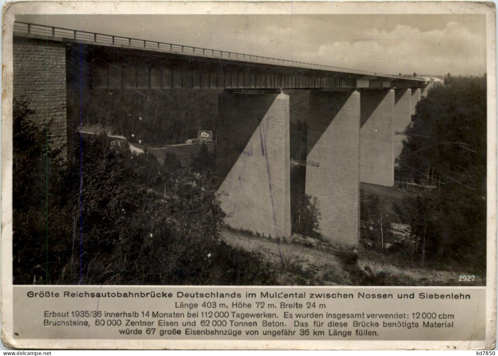 Reichsautobahnbrücke Im Muldental Zwischen Nossen Und Siebenlehn - Nossen