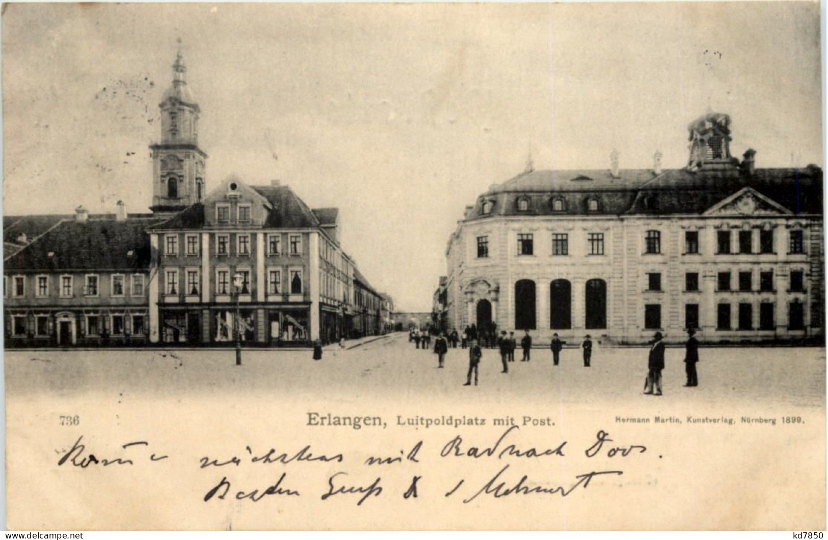 Erlangen - Luitpoldplatz Mit Post - Erlangen