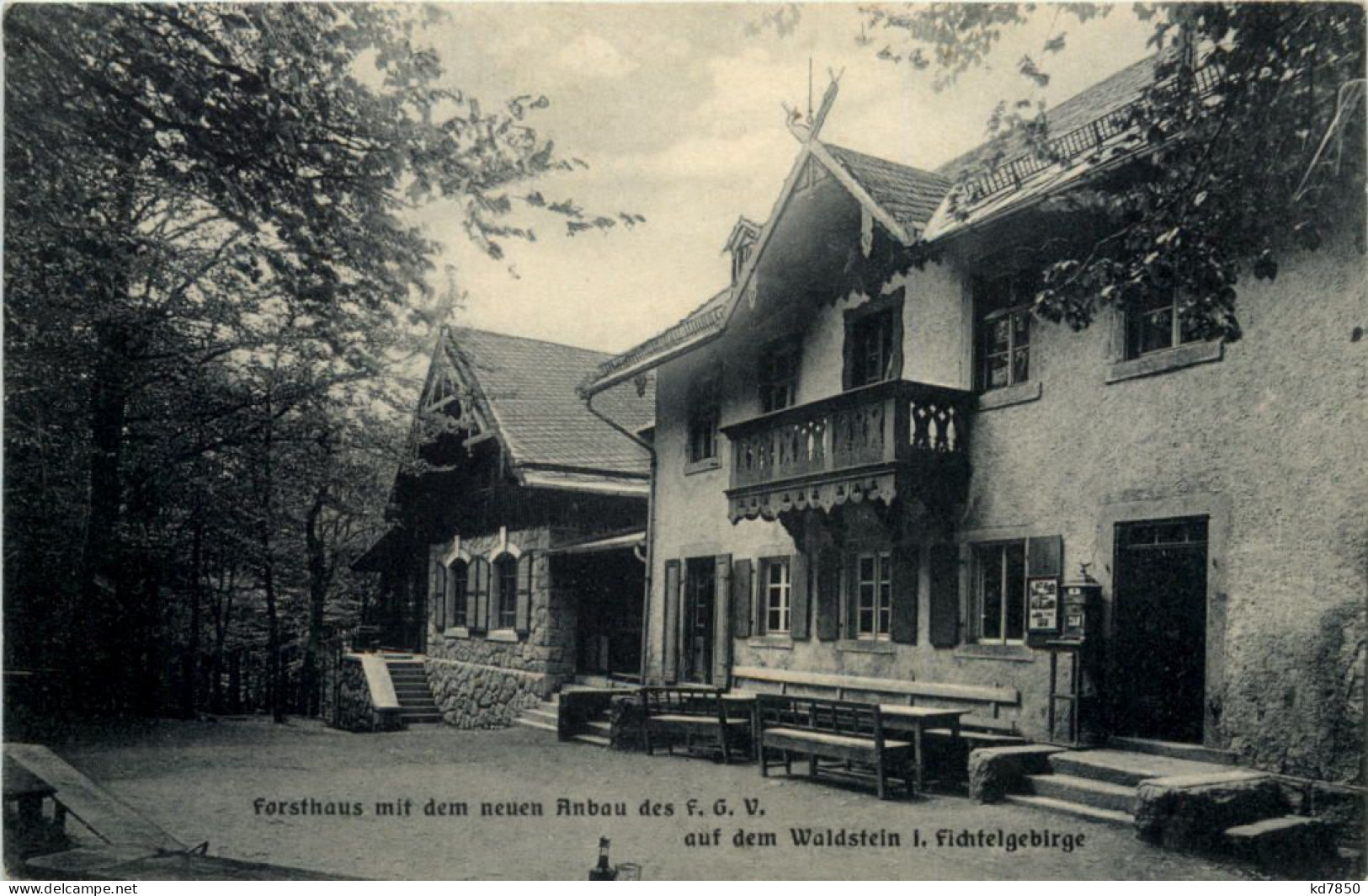 Waldstein Im Fichtelgebirge - Forsthaus Mit Dem Neuen Anbau - Hof