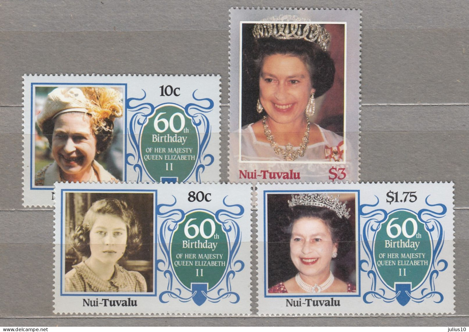 Nui Tuvalu 1986 Queen Elizabeth II Mi 71-74 MNH(**) #34095 - Tuvalu