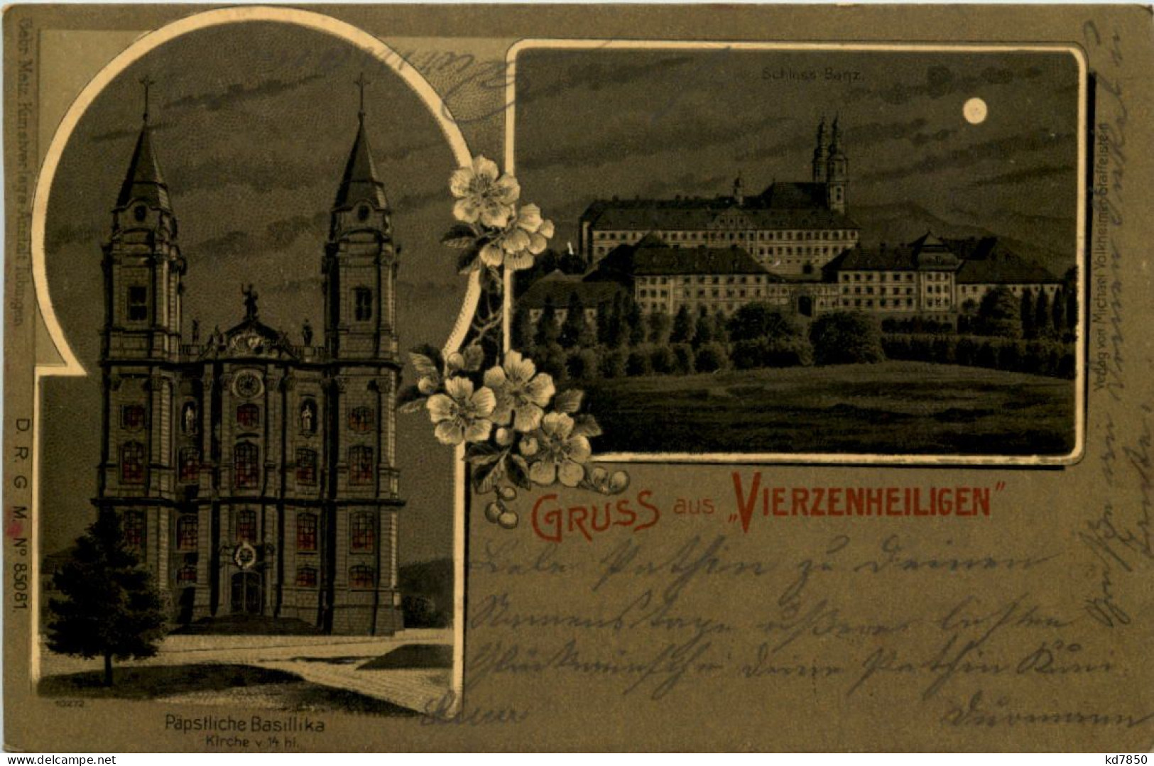 Gruss Aus Vierzehnheiligen - Litho - Staffelstein