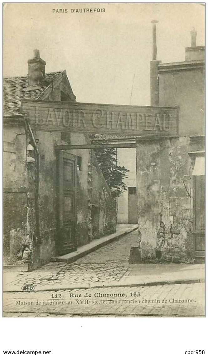 75017 . N° 43340 . Rue De Charonne.lavoir Champeau - Arrondissement: 17