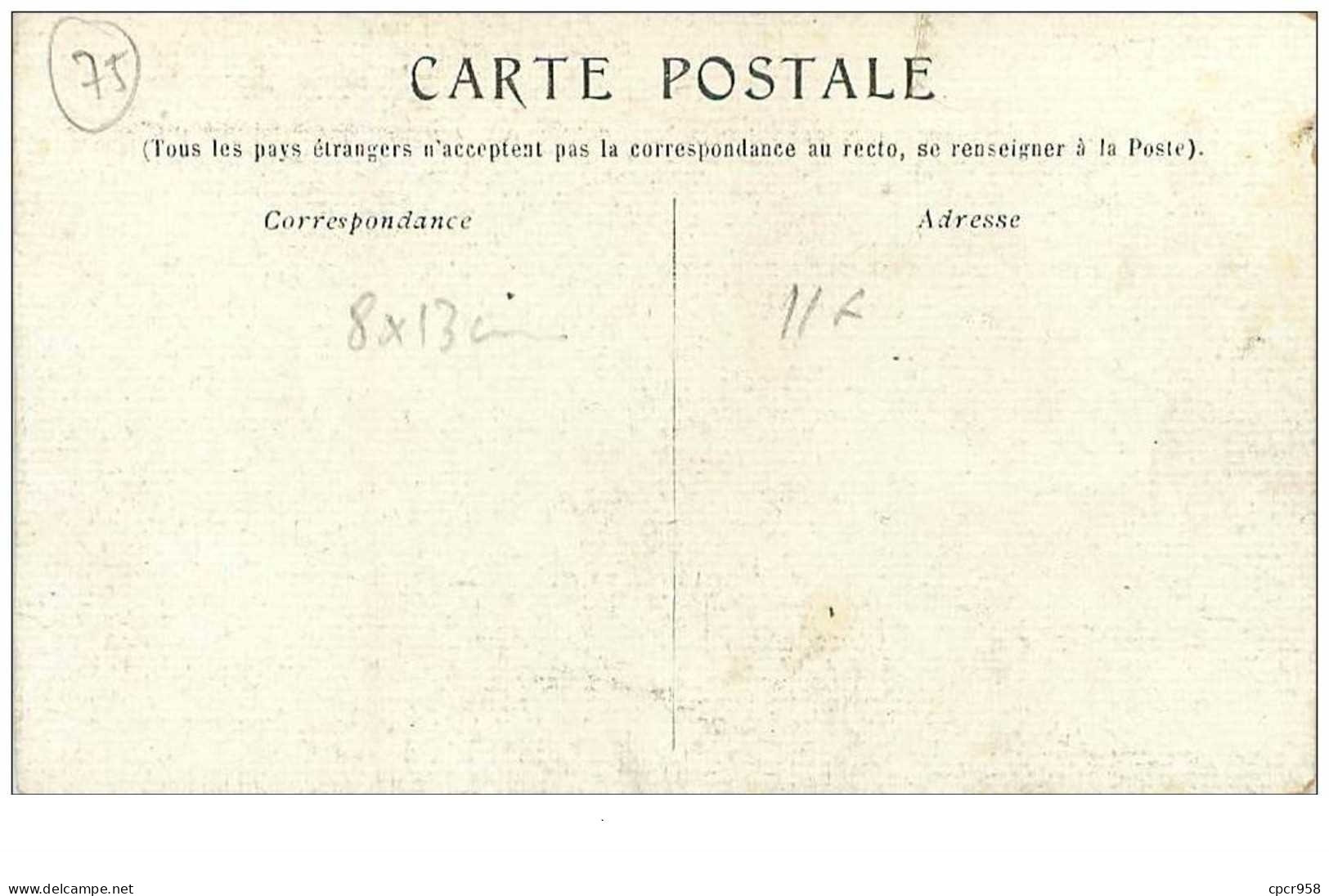 75.PARIS.n°25313.LES PETITS METIERS PARISIENS.13 X 8 Cm.ATTRAPE MOUCHES.DECHIRURE - Petits Métiers à Paris