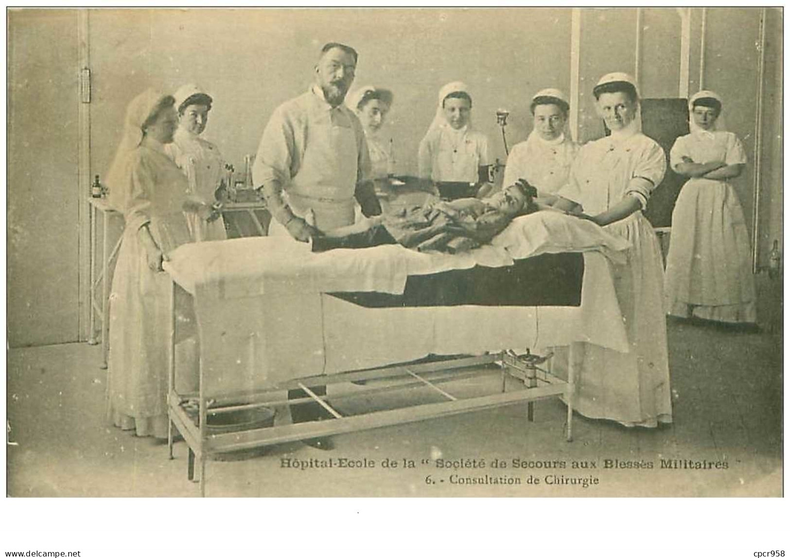 75.PARIS.n°15843.HOPITAL-ECOLE DE LA SOCIETE DE SECOURS AUX BLESSES MILITAIRES.CONSULTATION DE CHIRURGIE - Gezondheid, Ziekenhuizen