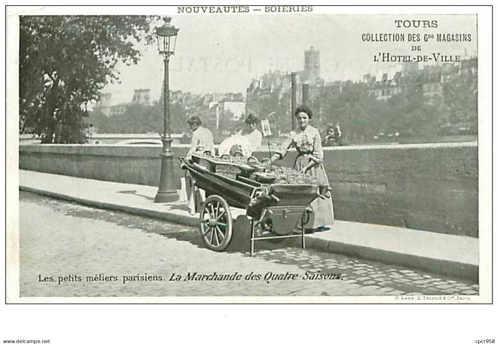 75.PARIS.LES PETITS METIERS PARISIENS.n°220.LA MARCHANDE DES QUATRES-SAISONS.TOURS COLLECTION DES Gds MAGASINS... - Petits Métiers à Paris